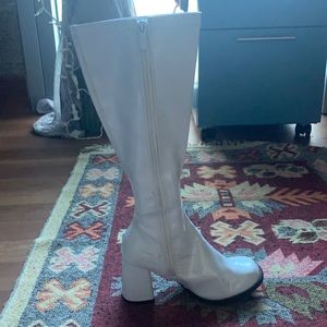 White gogo boots